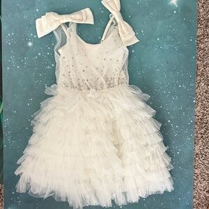 Tutu du Monde White Tulle girls Dress 2 3